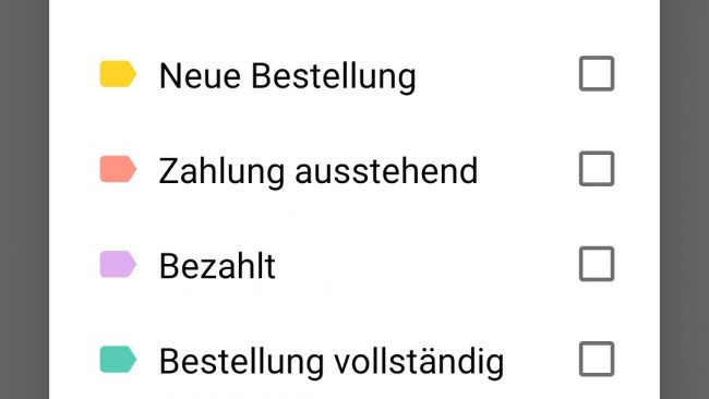WhatsApp Business Labels