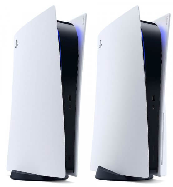 Die PlayStation 5 als normale und Digital Edtion.