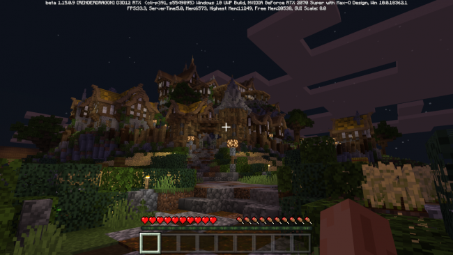 Minecraft mit Raytracing im Aero 7 HDR Test