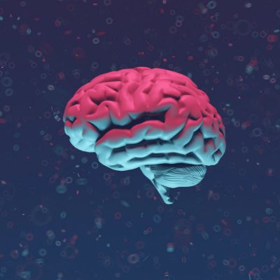 Buntes Gehirn, das Künstliche Intelligenz darstellen