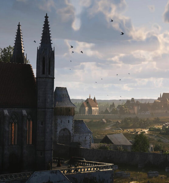 Ein Blick auf die Stadt Kuttenberg von einem Kloster aus.